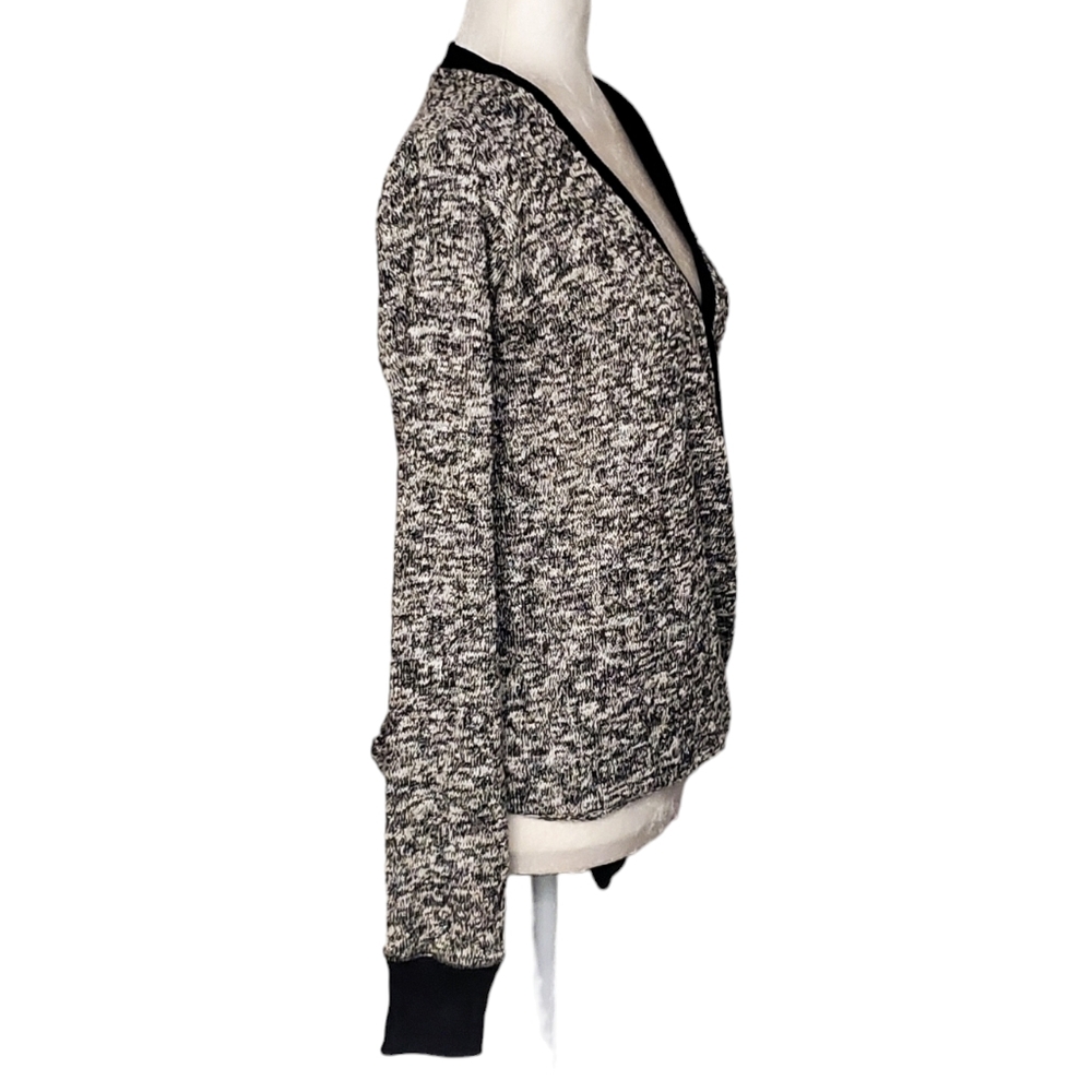 Abercrombie Fitch Wrap Sweater Womens Size XS Black Long Sleeve Knitted Top - Picture 2 of 11